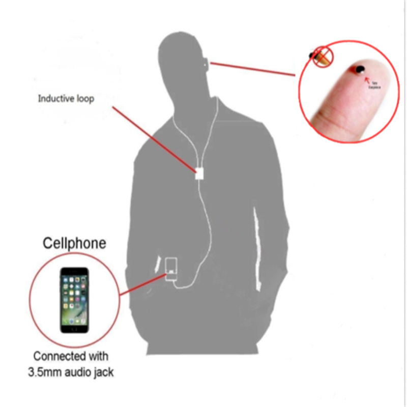 New Spy Nano Earpiece Skin Colored Induction Neckloop For Exam Cheating Made In China