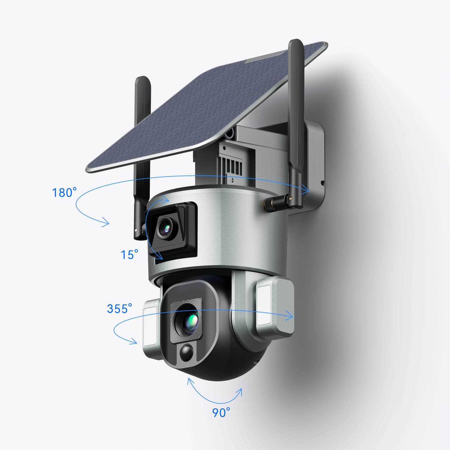 Y5 4G Solar Camera 4K HD Dual Scrceen Preview 10X Optical Zoom Night Vision Two-way Voice with 6W Solar Panel WIFI Solar Camera Waterproof low power consumption dual lens 10x convertible lens 8mp 2.8-12mm 120 degree wide lens wifi ptz 4g solar camera