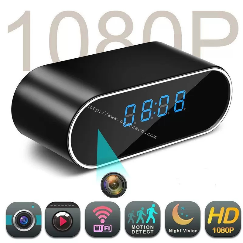The Best Quality Wireless WIFI Camera Clock 1080P Z10 Mini Camera Time Alarm Watch P2P IP/AP Made In China