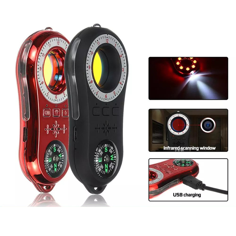 Multi-Functional Detector Hotel Hotel Anti-Camera Anti-Eavesdropping Detector Anti-Camera Infrared Scanner Vibration Alarm S100 New Infrared LED Light GPS Detector Hotel Anti-Sneak Shooting And Anti-Eavesdropping Wireless Precision Alarm 