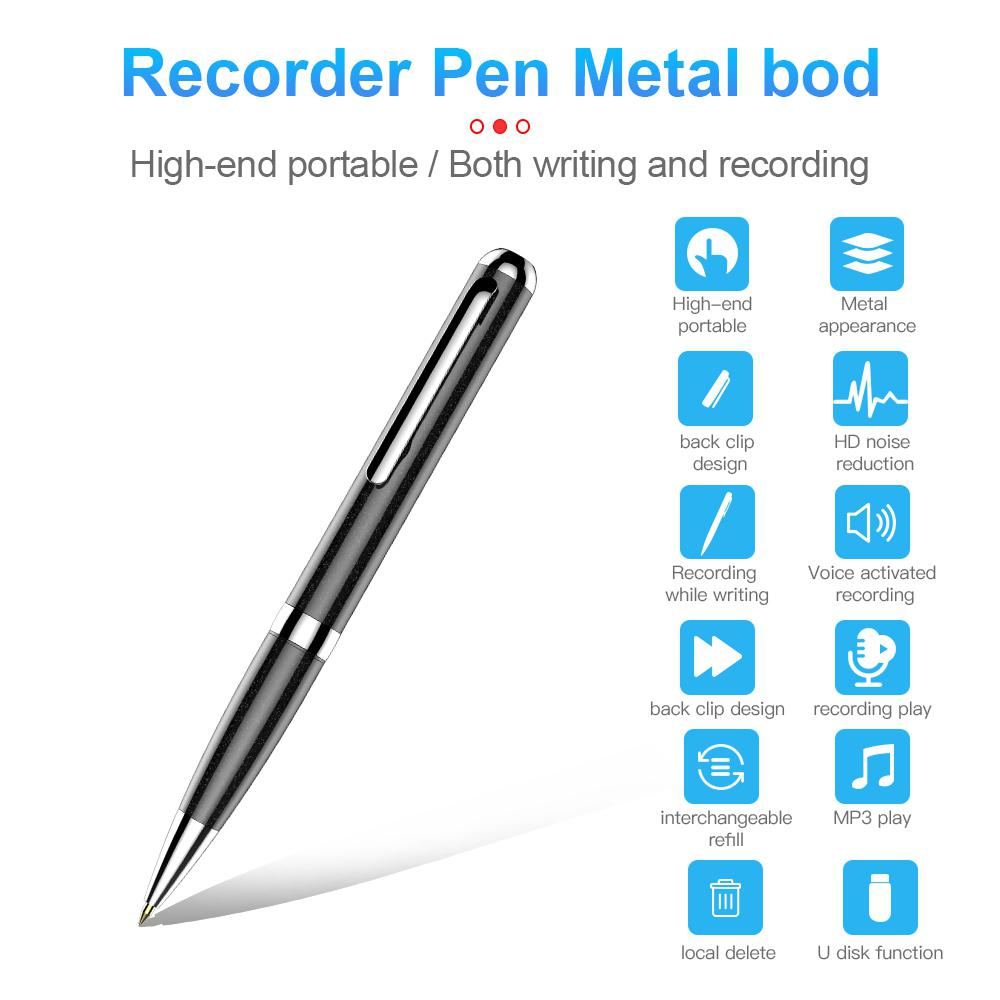 Cxfhgy  Q96 Voice Recorder Metal Professional High-definition Noise Reduction Recorder Voice Recorder Pen 
