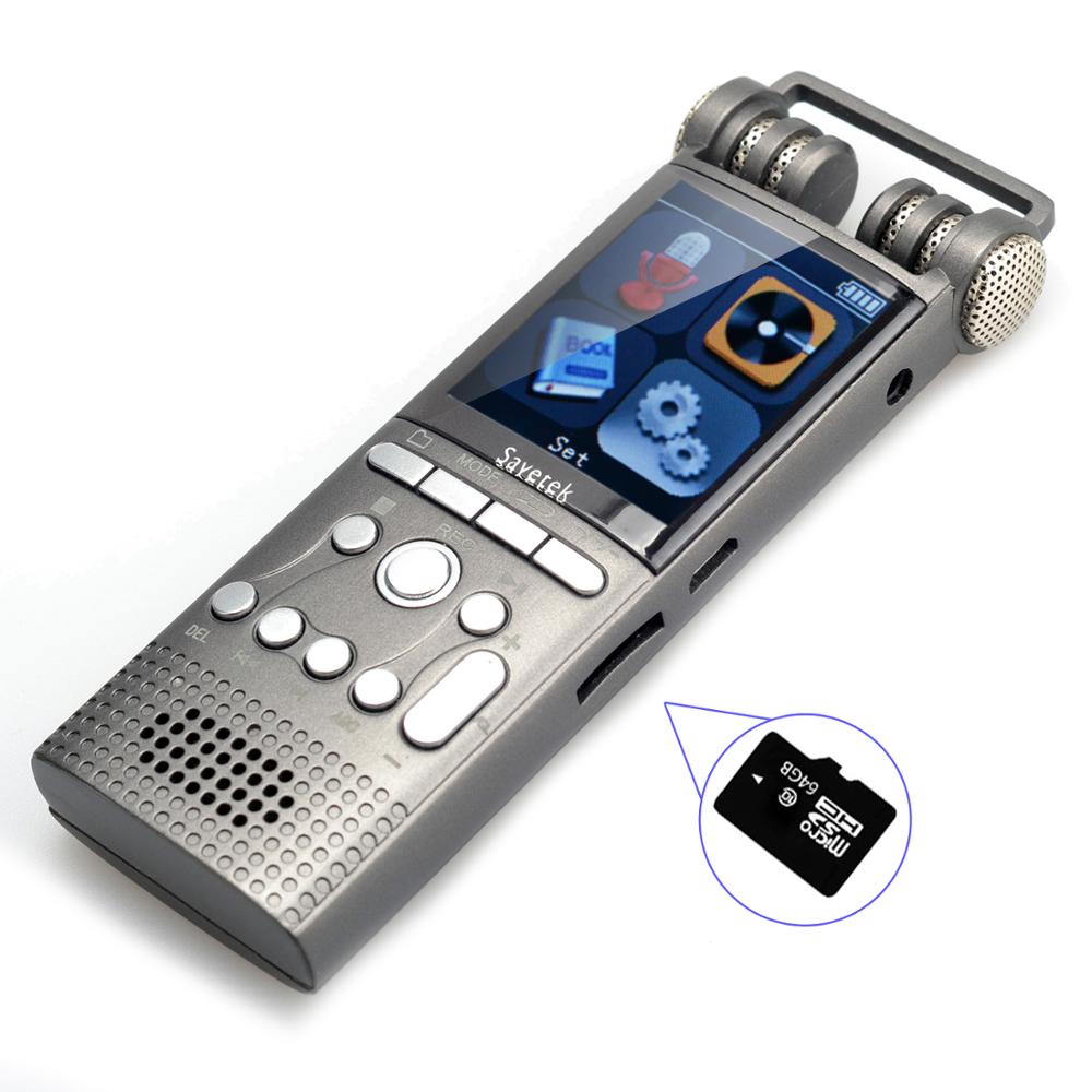 Cxfhgy Professional Voice Activated Digital Audio Recorder 16GB 8GB USB Pen Non-Stop 100hr Recording PCM 1536Kbps External Microphone