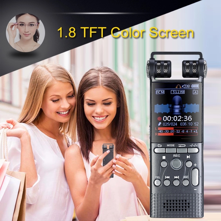 Cxfhgy Professional 8GB 1536kbps Multi-function USB LCD Digital Voice Recorder support MP3 Player Dictaphone
