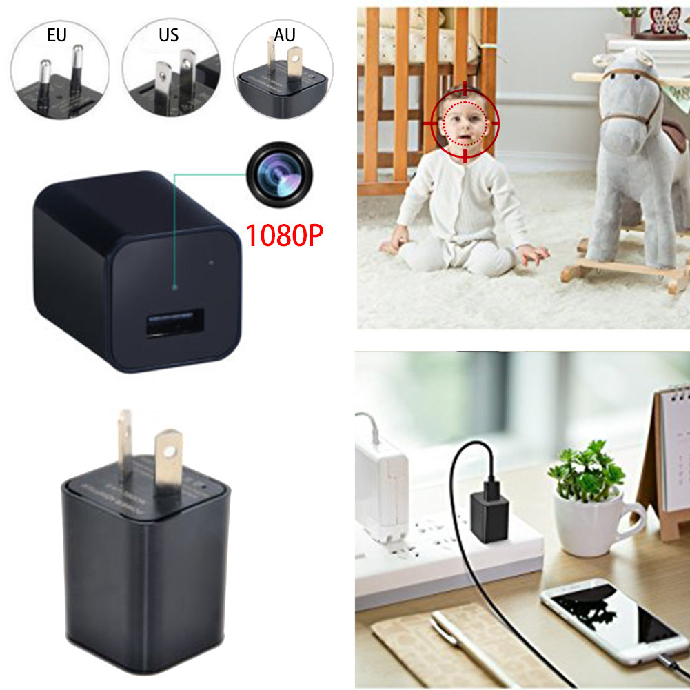 1080P HD Home security baby monitor SPY DVR Hidden Camera Mobile Phone Plug  Charger Video Recorder Cam Support 32GB TF/sd card