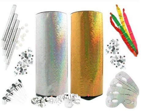 Party Bomb 26cm Silver Holographic