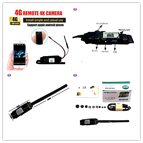 HD 1080P 4K Mini DIY Camera 4G WiFi IP Camcorder P2P Wireless Micro Cam Remote View Motion Detection DVR Video