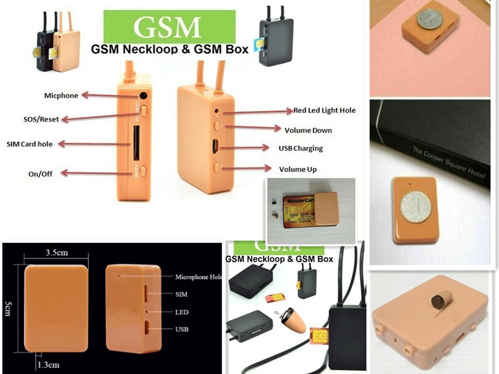 GSM BOX GSM SIM Big Card with Hidden In Ear wireless earpiece spy Kit 