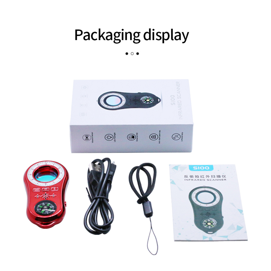 CXFHGY Best quality Multi-Functional Detector Hotel Hotel Anti-Camera Anti-Eavesdropping Detector Anti-Camera Infrared Scanner Vibration Alarm S100 (11).jpg