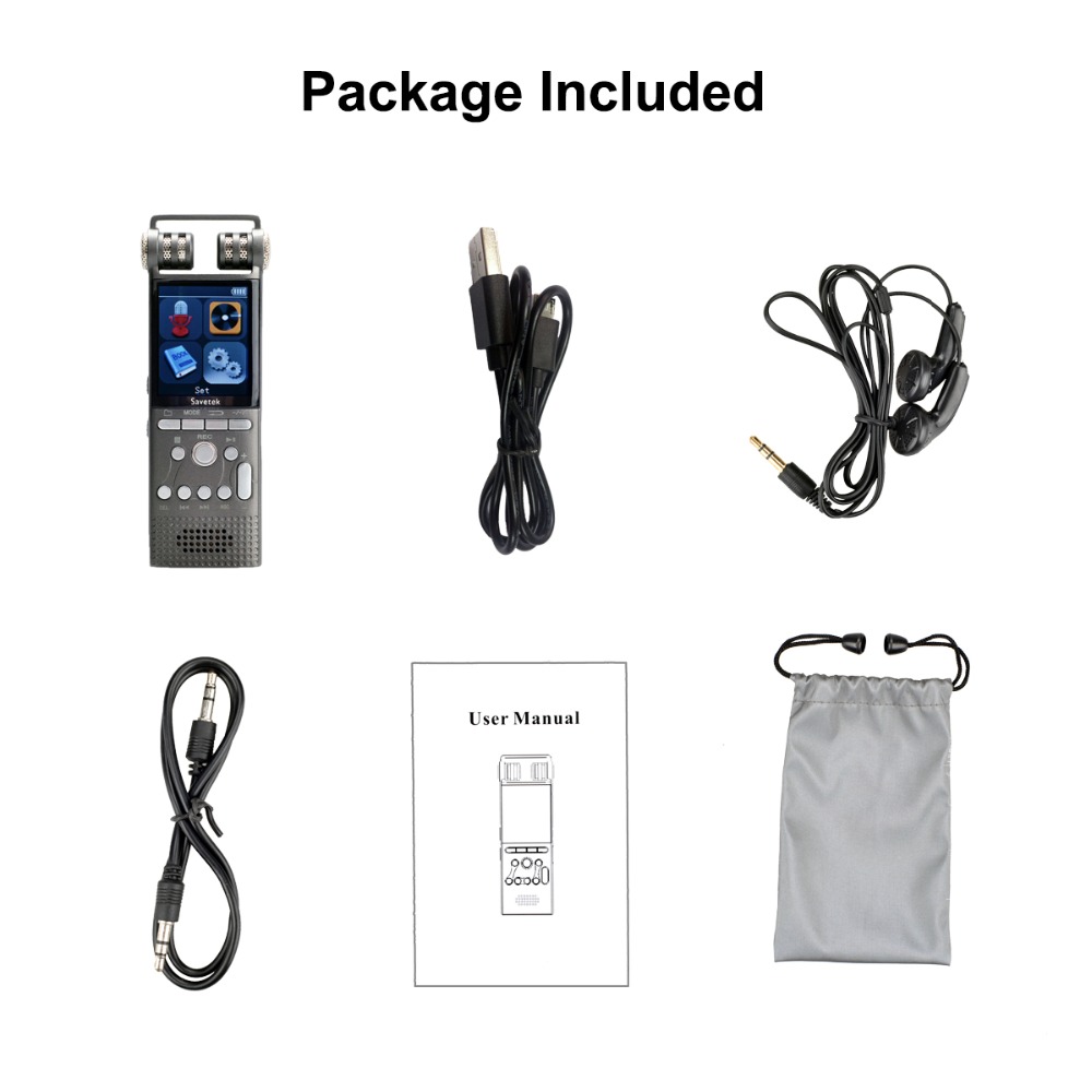 Cxfhgy  Professional Voice Activated Digital Audio Recorder 16GB 8GB USB Pen Non-Stop 100hr Recording PCM 1536Kbps External Microphone1 (8).jpg