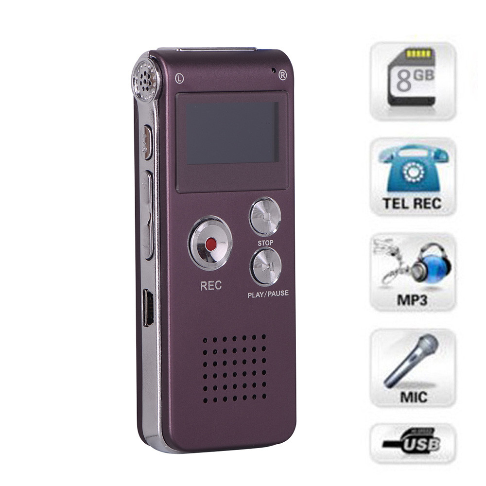 Cxfhgy Voice Recorder 2021 8GB Rechargeable Steel DIGITAL Sound Voice Recorder Dictaphone MP3 Player Record Mini Player 1 (7).jpg